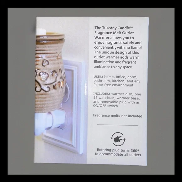 Tuscany Candle Ceramic Plug-In Fragrance Warmer & Night Light -Live Laugh Love - Picture 13 of 13